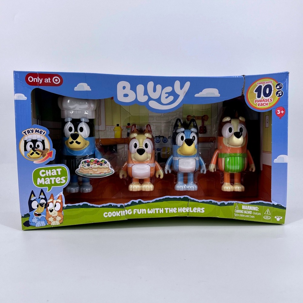 Bluey Chat Mates Cooking Fun with the Heelers 4 Pack Talking Figures